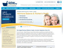 Tablet Screenshot of collegepharmacy.com